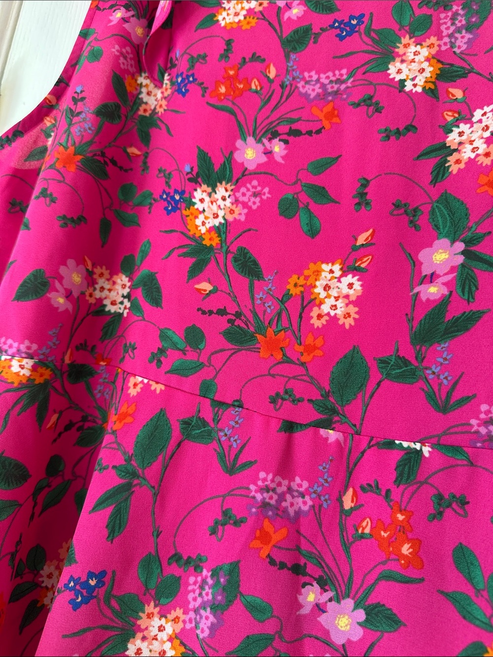 CAbi Fuchsia Floral Ruffle Shell Top - Picture 3 of 4